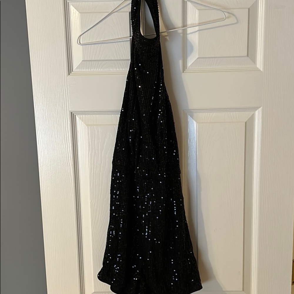 Black sequin romper
